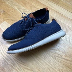 Men’s Cole Haan 2 ZEROGRAND Stitchlite Wingtip Oxford Shoes Blue C27569